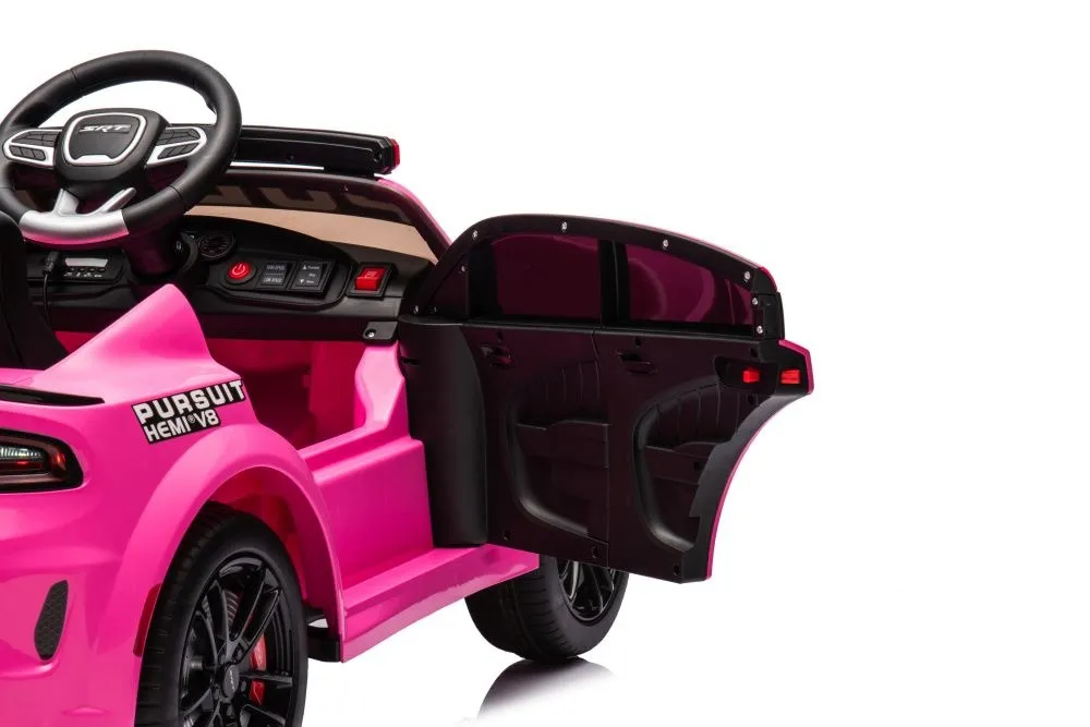 licencirani policijski auto na akumulator dodge charger - rozi - slika 6