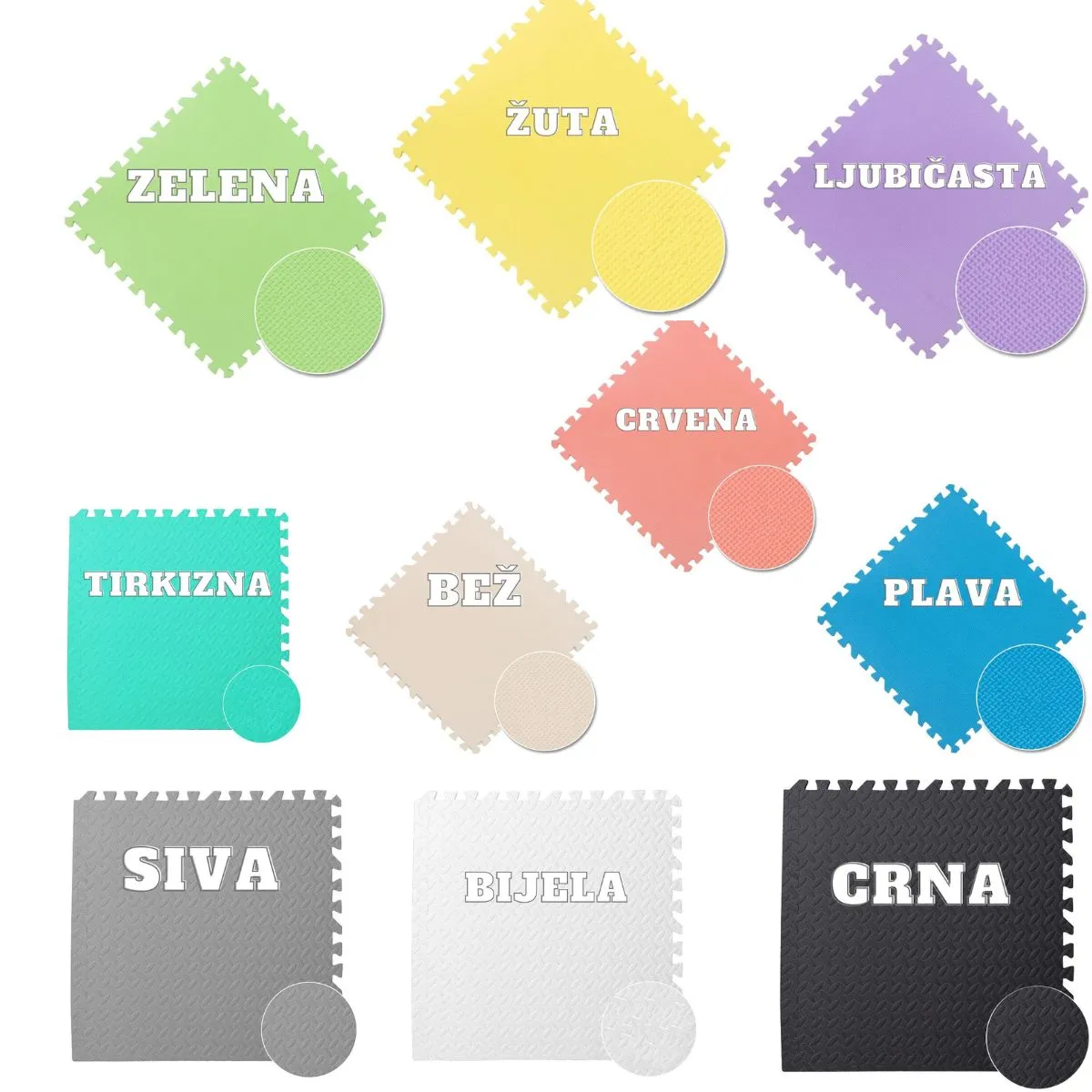 (6kom) vodootporne spužvaste tepih puzzle - slika 4