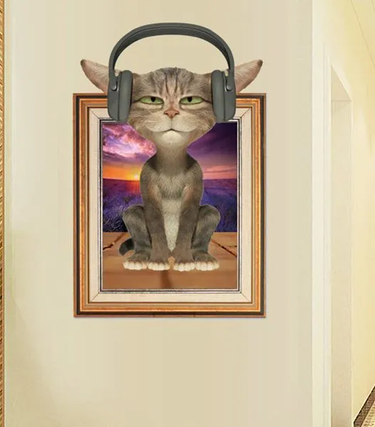 3D wall sticker Slatka mačka dimenzije 90x60 cm - Zagreb, Novi Zagreb - istok