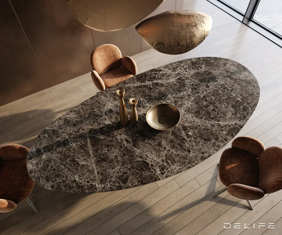blagovaonski stol edge 315x150cm, materijal: keramika laminam emperado - slika 4