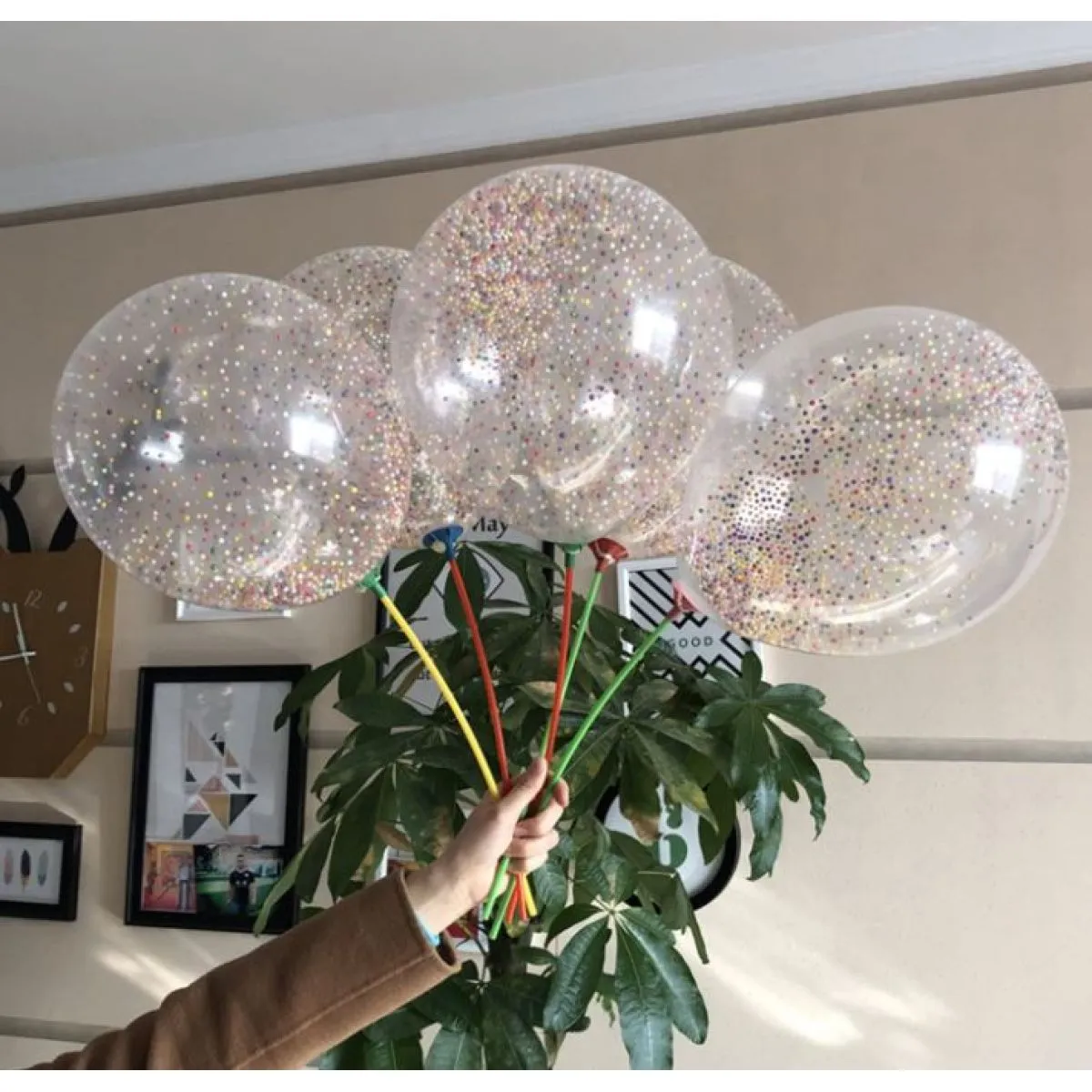 (25 komada paket) baloni punjeni lopticama 30cm - slika 5
