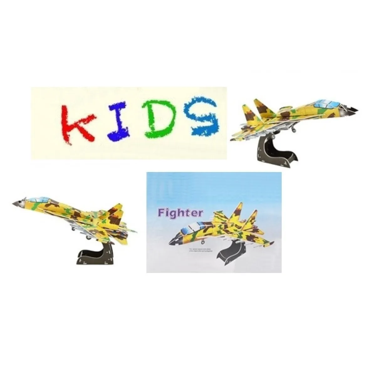 3d dječje puzzle - avion fighter - slika 4