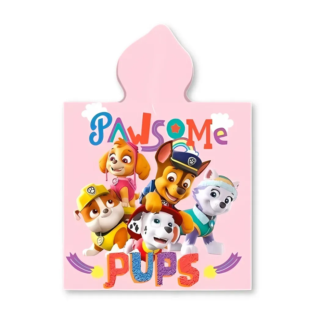 paw patrol ‘rainbow’ dječji poncho za plažu, 55×110 cm - slika 2