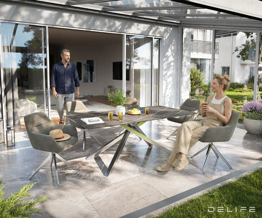 outdoor stol edge 200x100cm, materijal: keramika noir desir - slika 6