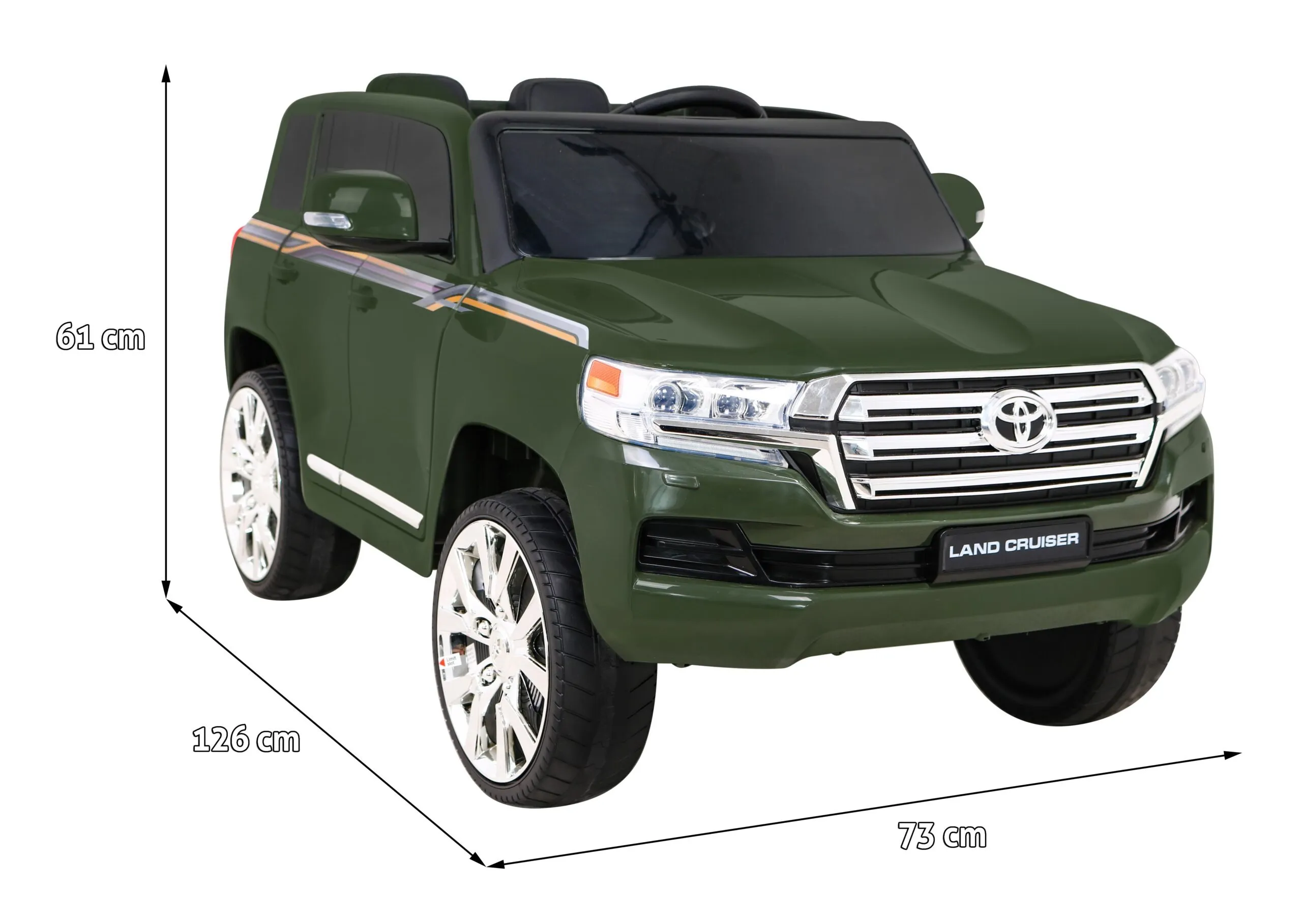 licencirani auto na akumulator toyota land cruiser - zeleni - slika 7