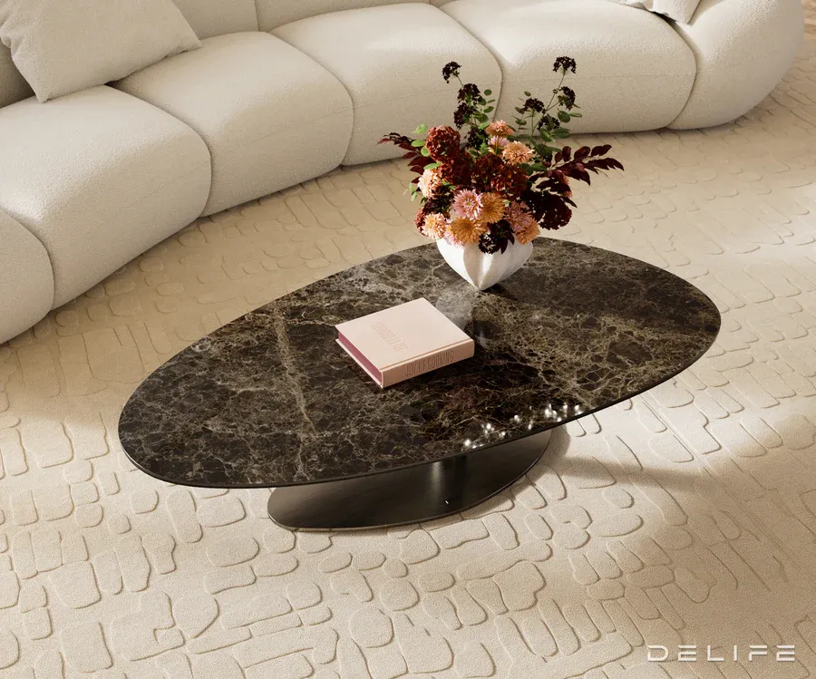 klub stolić edge 140x75cm, materijal: keramika laminam emperador - slika 3