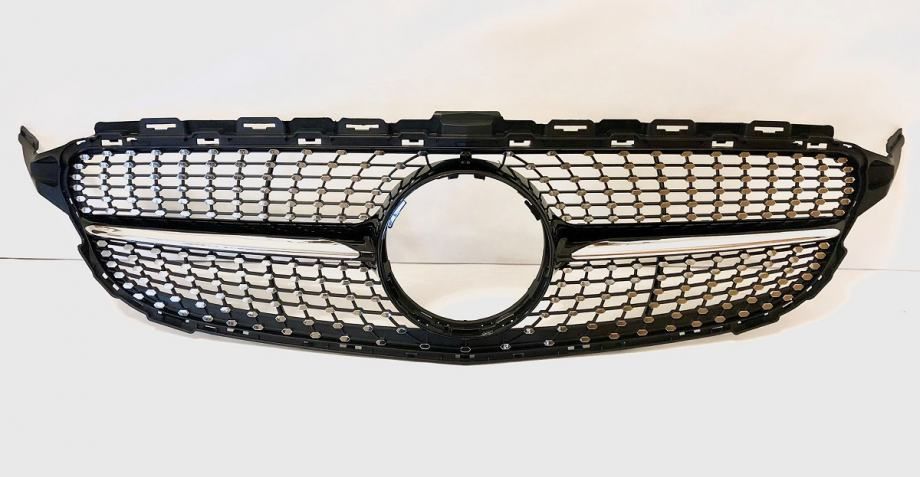 diamond maska za mercedes benz c klasa w205 - krom - crna - slika 3