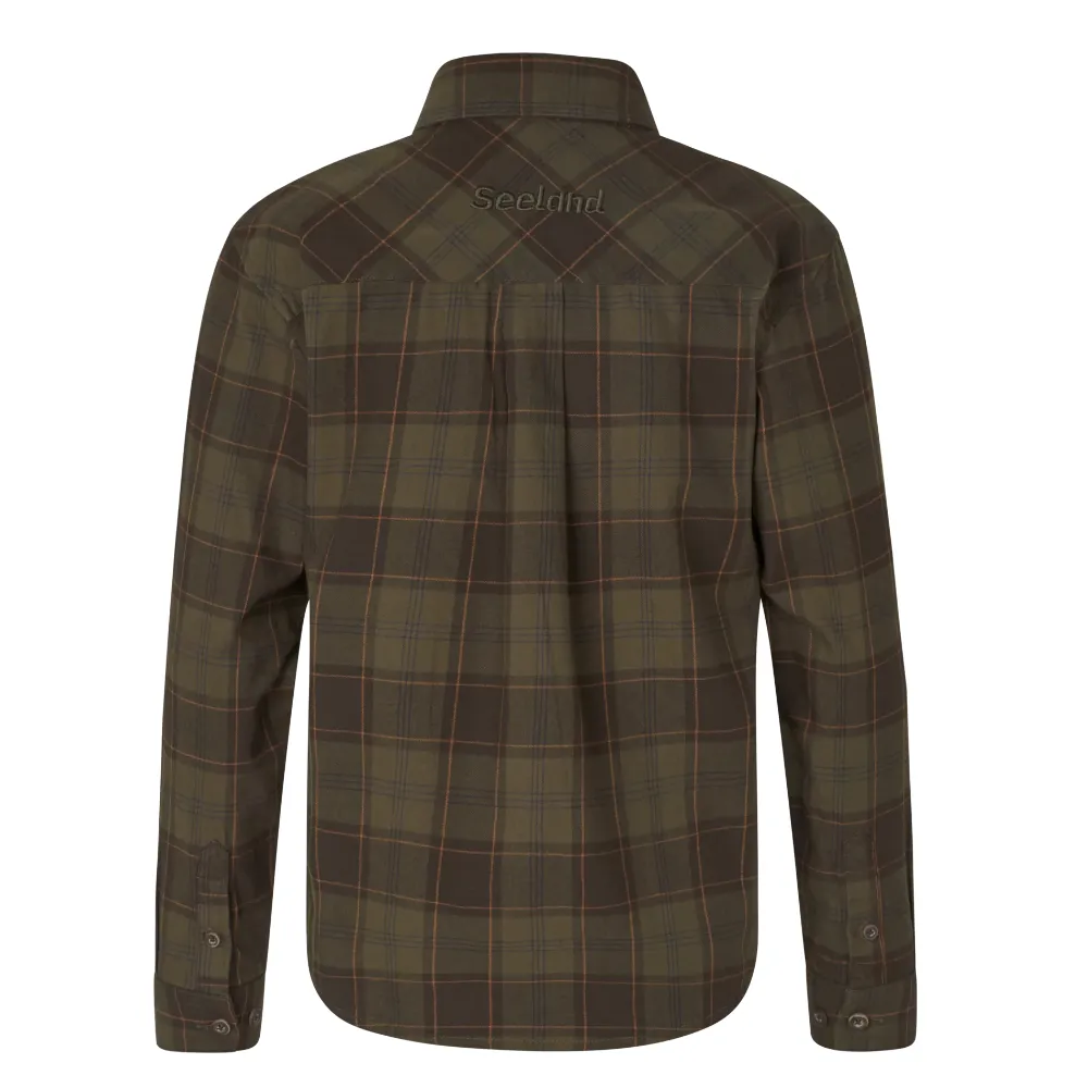 seeland glen dječja košulja - pine green/dark navy check - slika 2