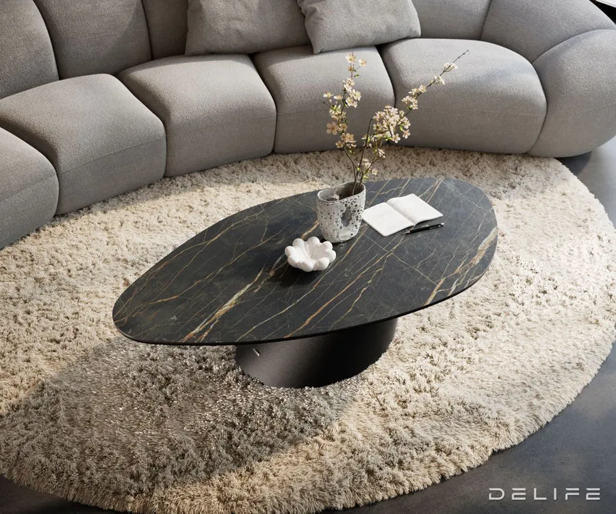 klub stolić edge 140x76cm, materijal: keramika noir desir - slika 3