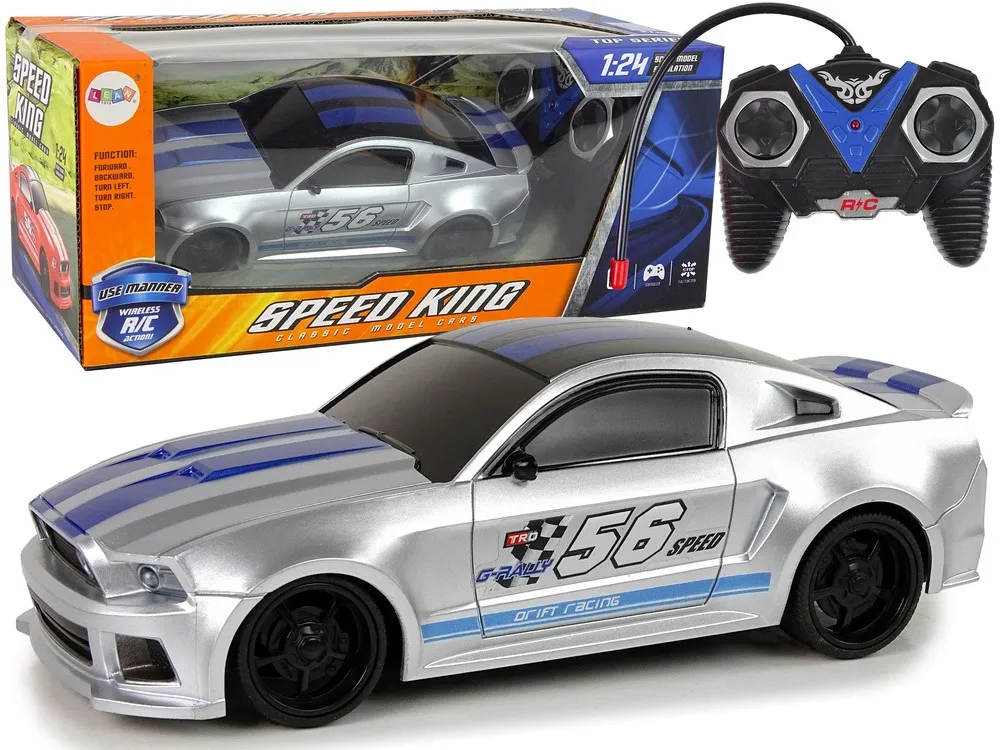 Auto na daljinsko upravljanje R/C Sports Car 1:24 Speed King - srebrni - Mursko Središće