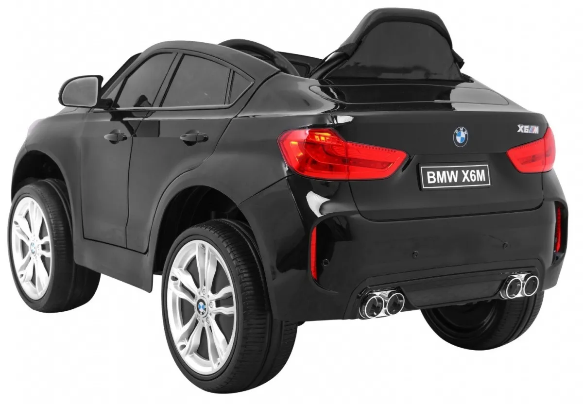licencirani auto na akumulator bmw x6m - crni/lakirani - slika 4