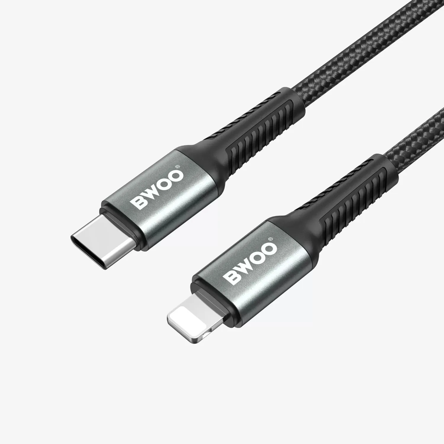 usb-c na lightning alu pleteni kabel za brzo punjenje pd 27w-1m max bwoo - slika 5