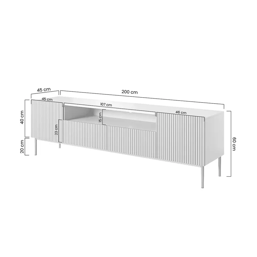 komoda nicole 200cm, materijal: mdf - slika 6