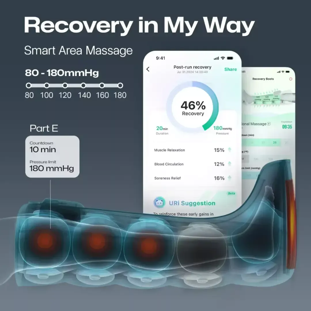 urevo wireless recovery boots - čizme za oporavak i masažu - slika 9