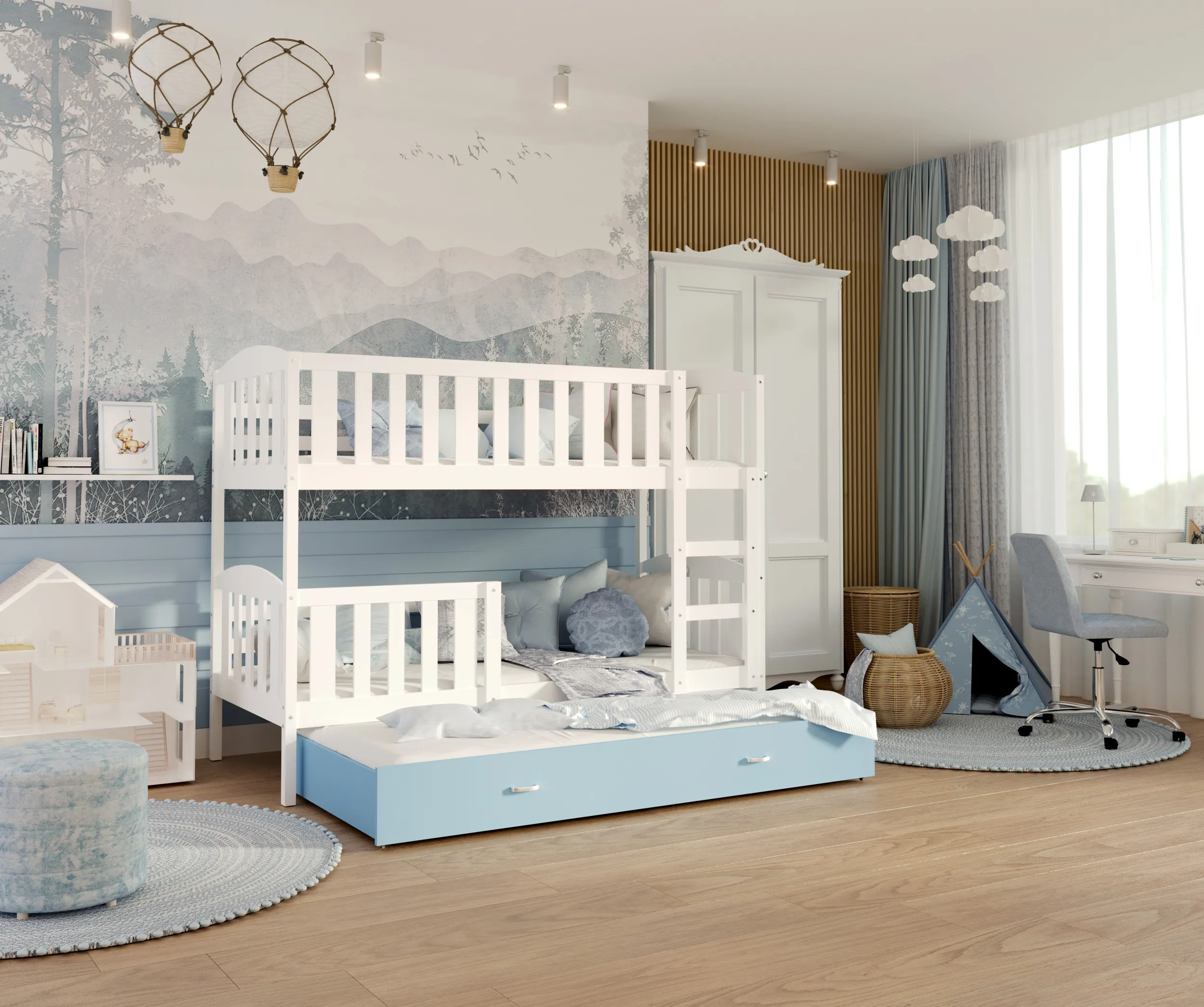 Kubus 3 dječji krevet s tri ležaja 200×90 - Nedeljanec, Vidovec