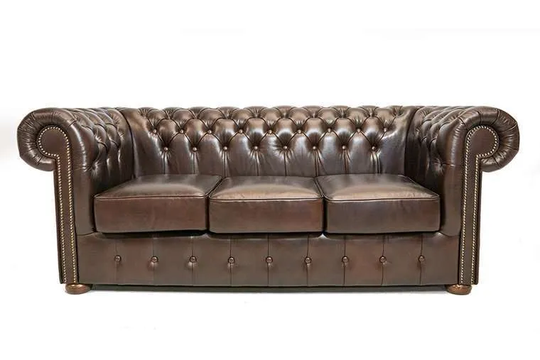 Chesterfield Trosjed Class Leather | 3-sjedišta | Cloudy Brown Dark - Ježdovec, Zagreb