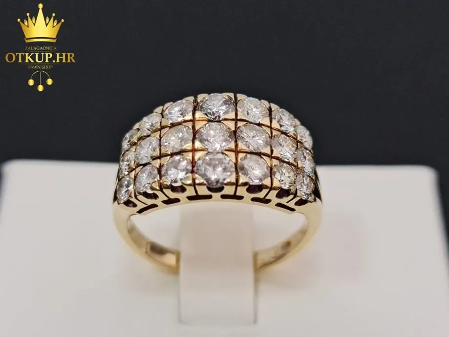 ZLATNI PRSTEN S DIJAMANTIMA 2,49ct 18K / R1, RATE - Zagreb