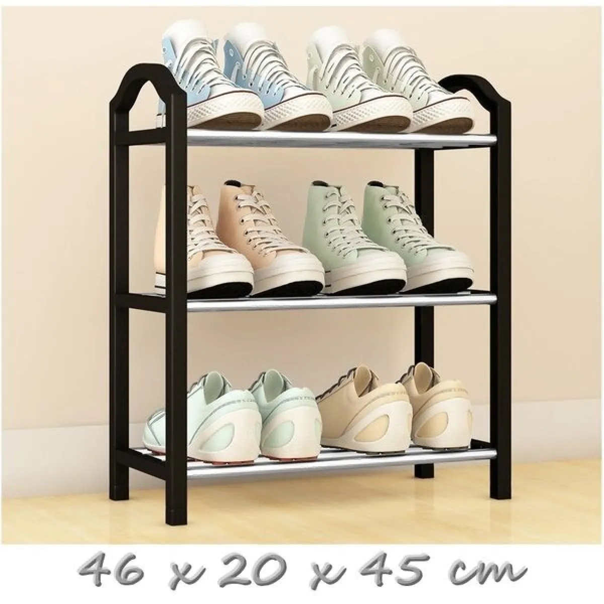 stalak za cipele black home 3 - slika 2
