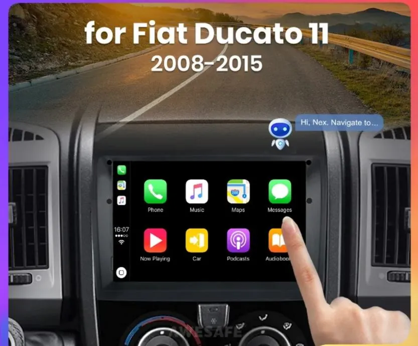 original radio android fiat ducato jumper boxer multimedija navigacija - slika 11