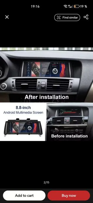 original multimedija za bmw x3 f25 x4 f26 android carplay kamera ekran - slika 5