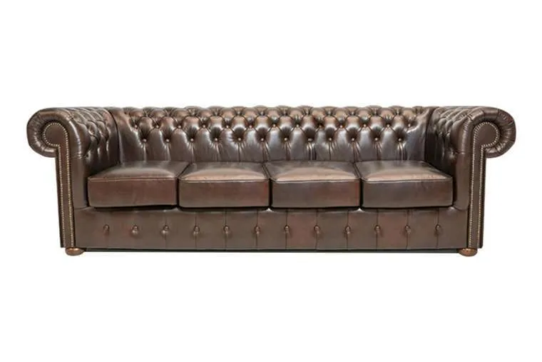 Chesterfield Garnitura Class Leather | 4-sjedišta | Cloudy Brown Dark - Ježdovec, Zagreb