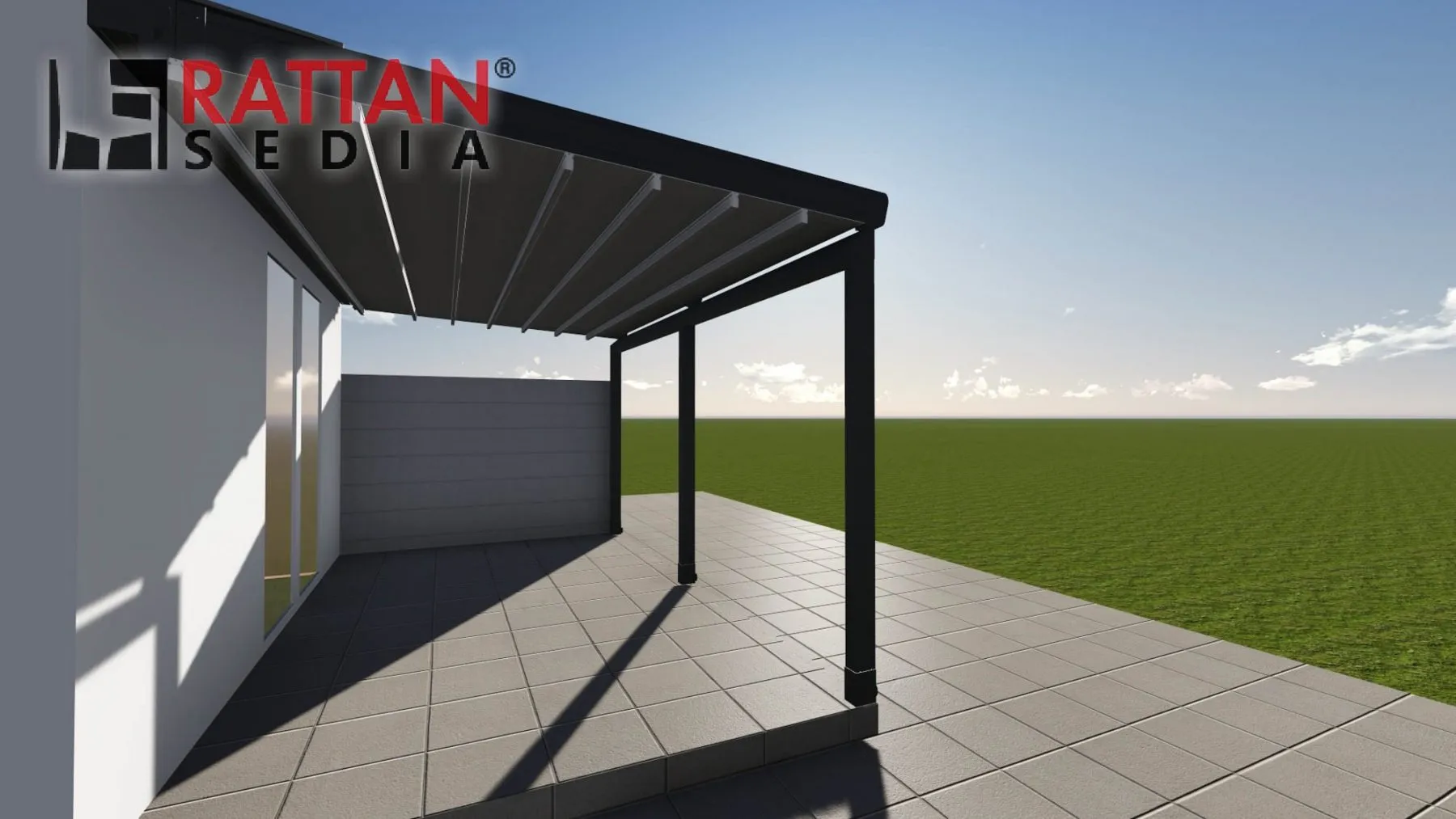 jednovodna pergola tenda – alpha - slika 13