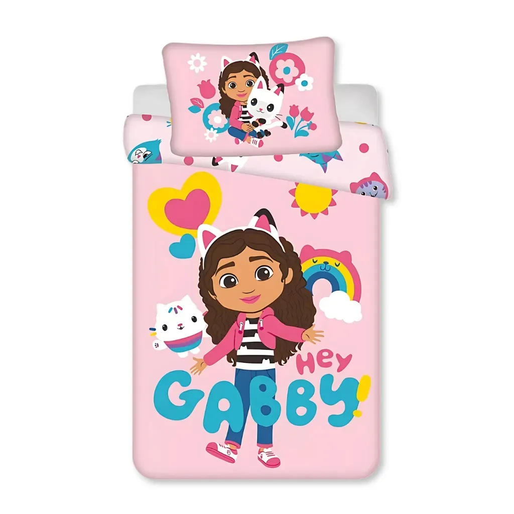 Gabby’s Dollhouse ‘Hey’ posteljina za bebe, 100×135 cm - Zagreb