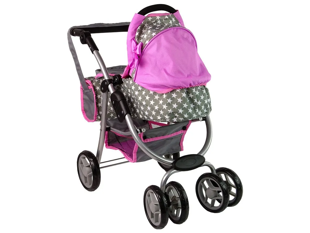 kolica za lutke carrycot bag - siva - slika 12
