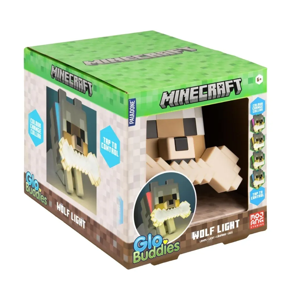 paladone globuddies minecraft wolf light - slika 3