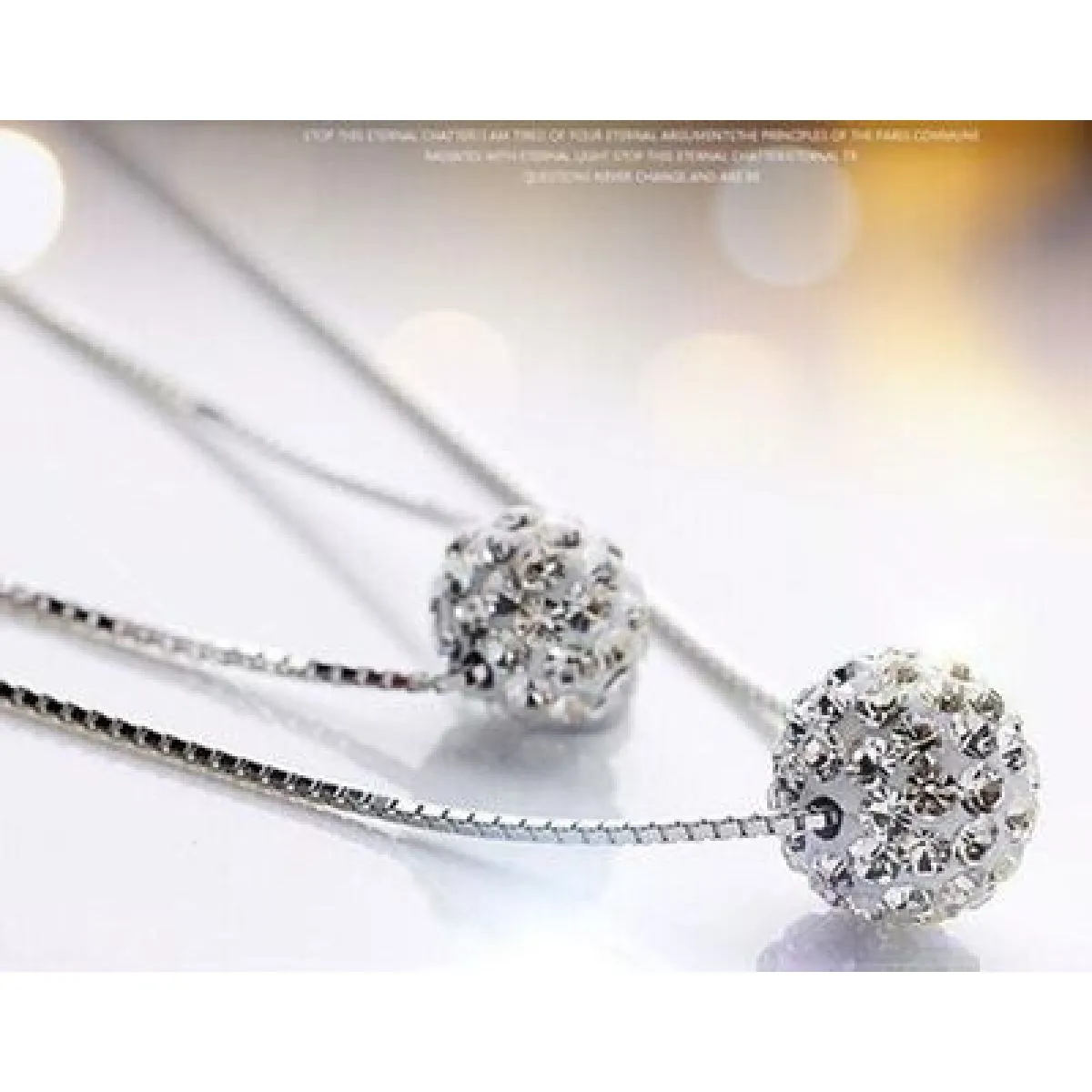 kristalna ogrlica double bead deluxe - slika 5