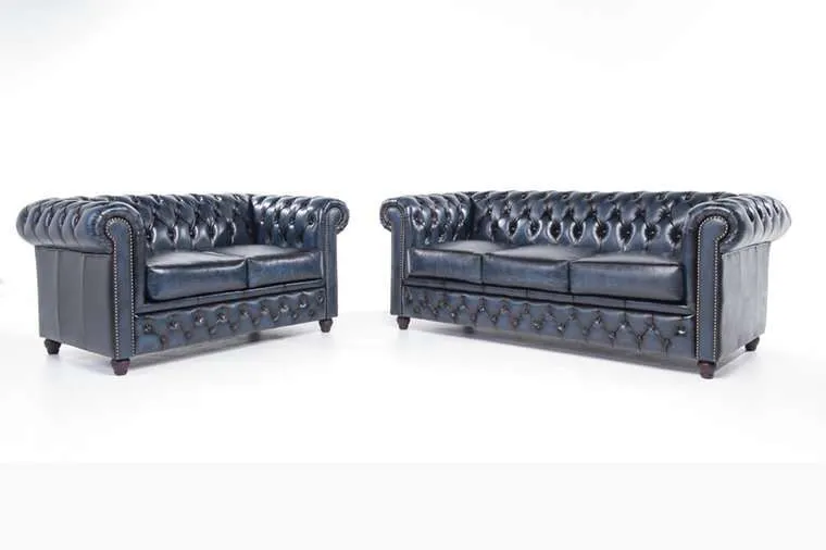 Chesterfield Set Garnitura Original Leather | 2 + 3 sjedišta - Ježdovec, Zagreb