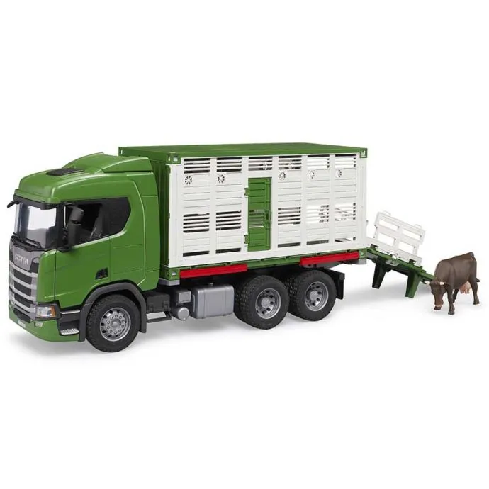 bruder kamion za prijevoz stoke scania super 560r s 1 govedom - slika 1
