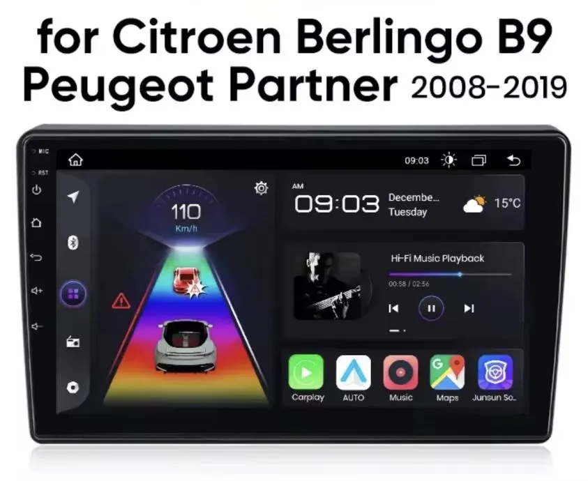 peugeot partner citroen berlingo original multimedija android carplay - slika 2