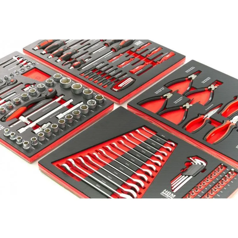 crveni set od 154 premium alata, 4 uložaka - slika 2