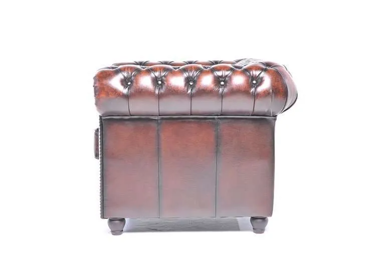 chesterfield fotelja original leather | 1-sjedište | wash off brown - slika 4