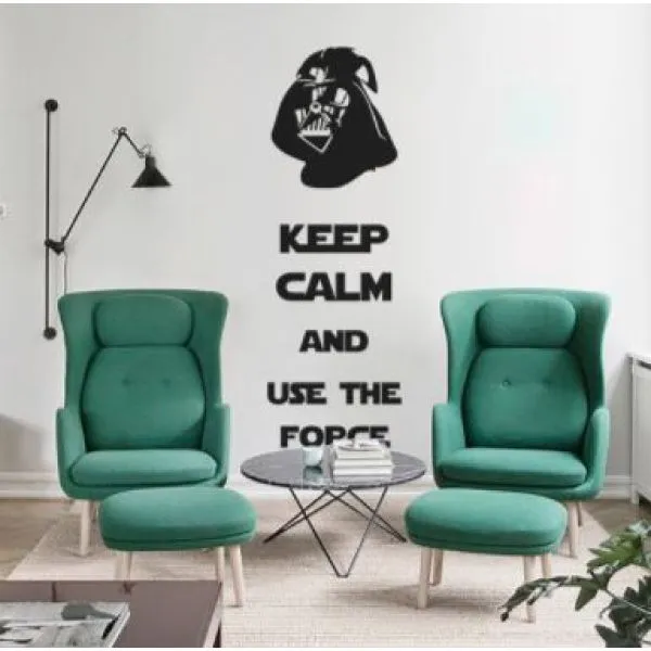 Zidna naljepnica Keep calm and use the force 100x35cm - Zagreb, Novi Zagreb - istok