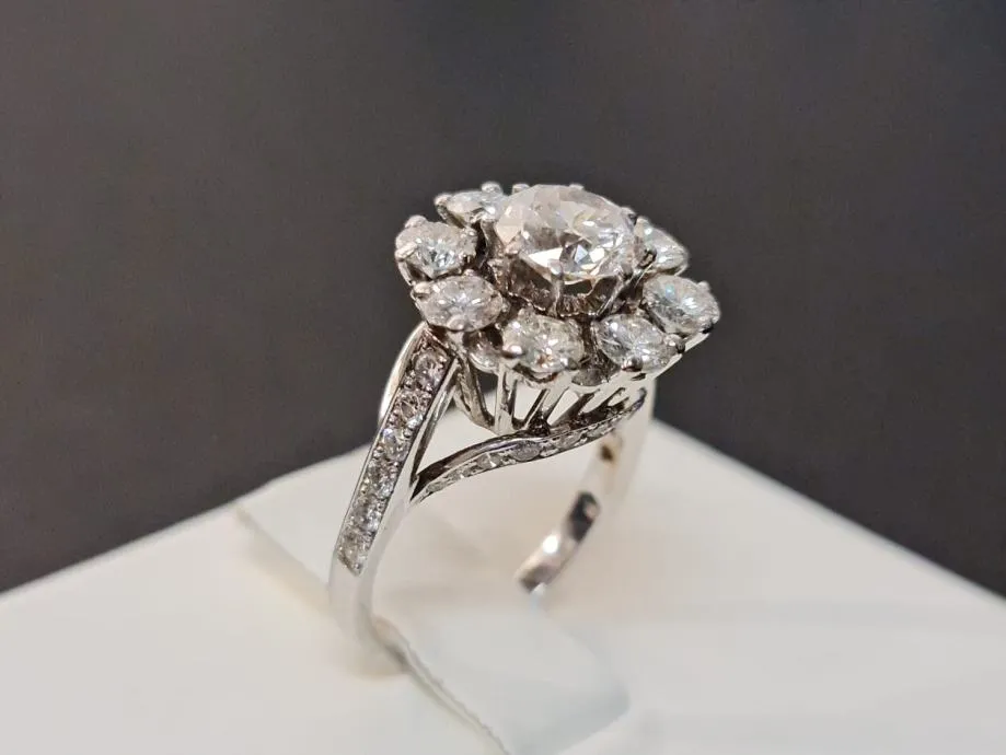 zlatni prsten s dijamantima cca 3,46ct. - slika 2