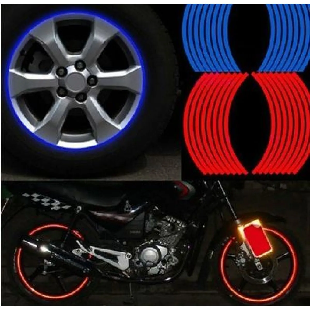 reflektirajuće trakice za felge svjetleće - slika 4