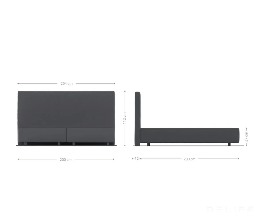box spring krevet dream-well, materijal: mikrofibra - slika 3