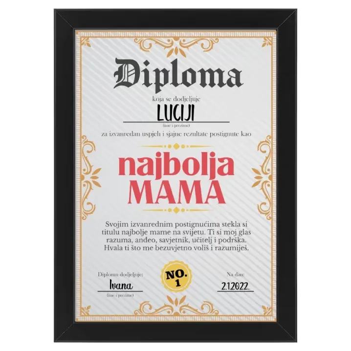 diploma najboljoj mami - slika 2