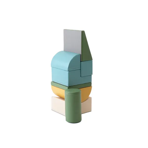set od 8 pjenastih blokova soft play - pastelno tirkizni avanturist - slika 6