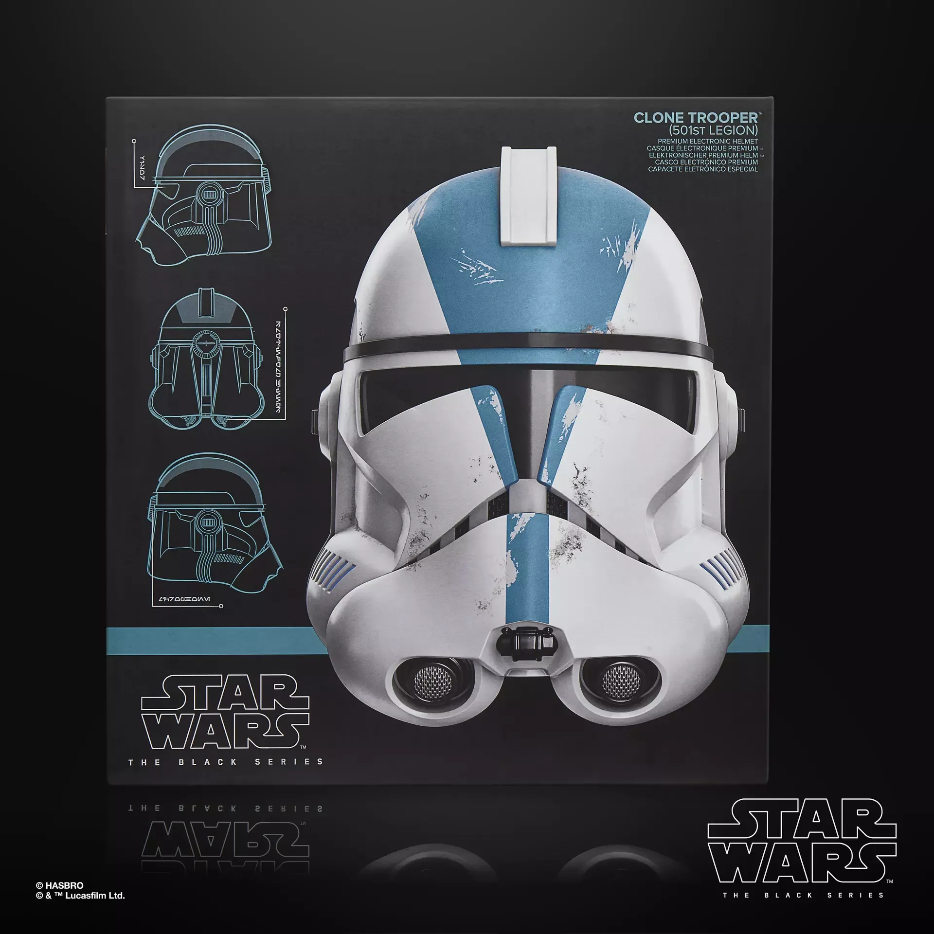 star wars – clone trooper (501st legion) electronic helmet - slika 9