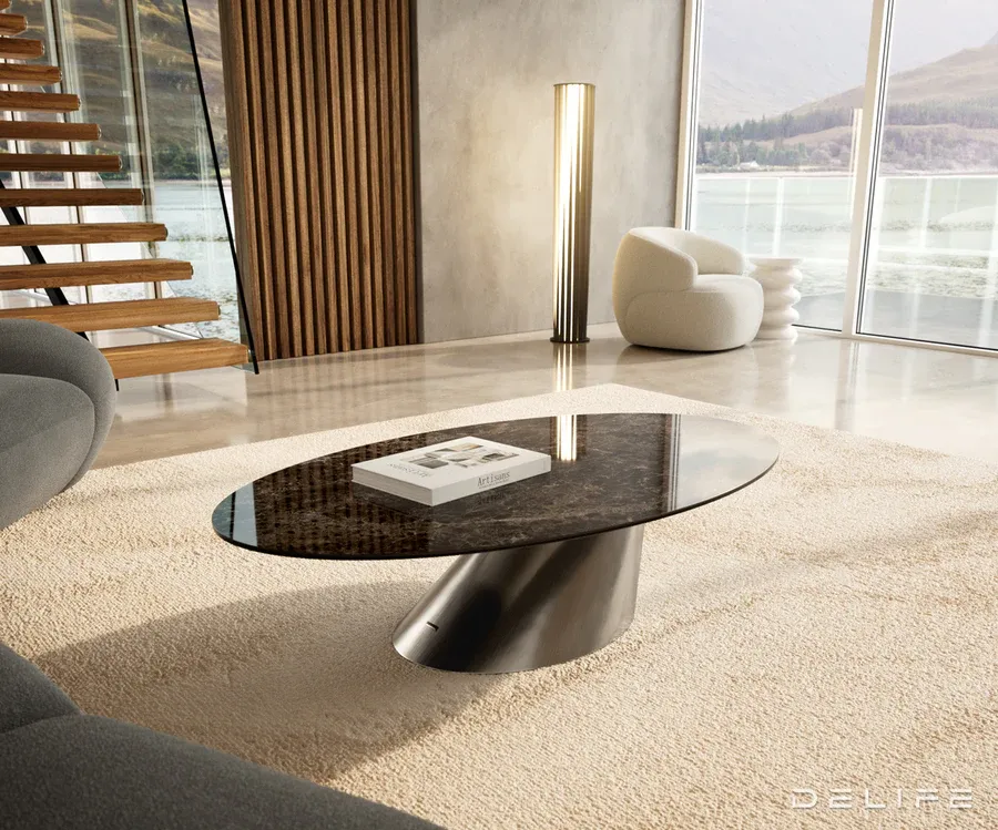 Klub stolić Edge 140x80cm, Materijal: Keramika Laminam Extra Lucidato - Čakovec