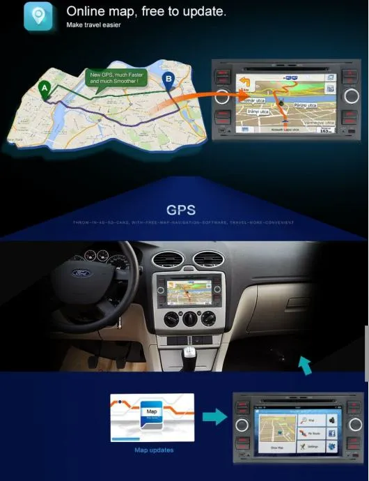 ford original 2din android gps navigacija cmax smax kuga fusion focus - slika 17