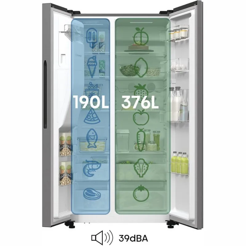 hisense side-by-side rsim535ace dozator vode/leda, nofrost - slika 23