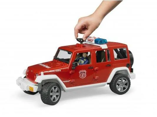 bruder vatrogasni auto jeep wrangler i figurica vatrogasac - br02528 - slika 5
