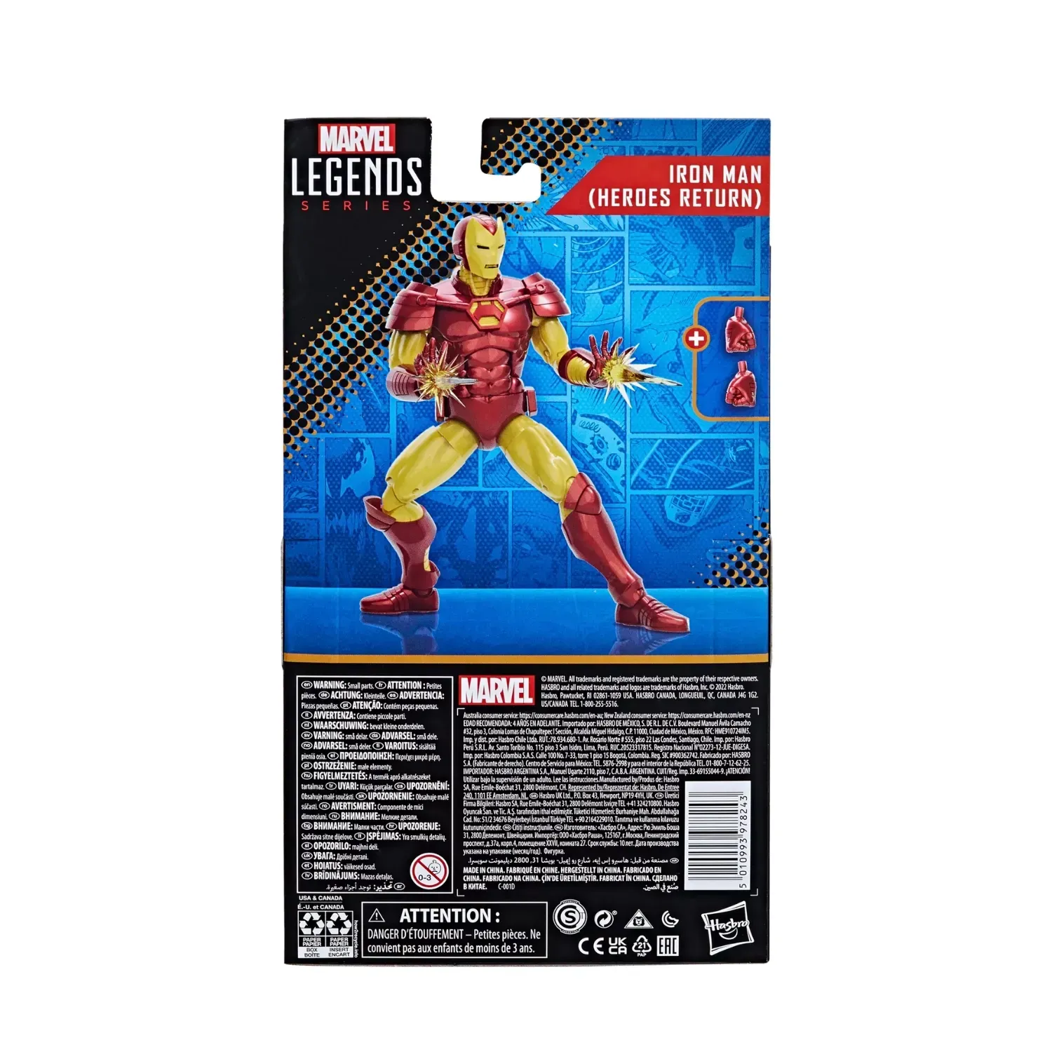 marvel legends series: iron man (heroes return) figura, 15cm - slika 8