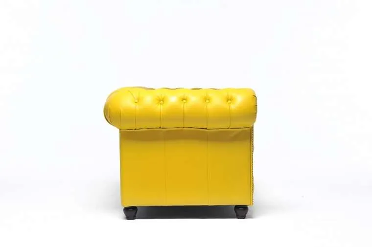 chesterfield dvosjed original leather | 2-sjedišta | yellow - slika 2