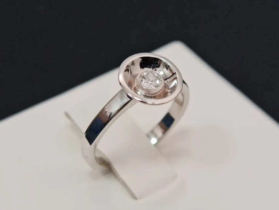 zlatni prsten s dijamantom 3,20g (14k) / r1, rate !! - slika 2