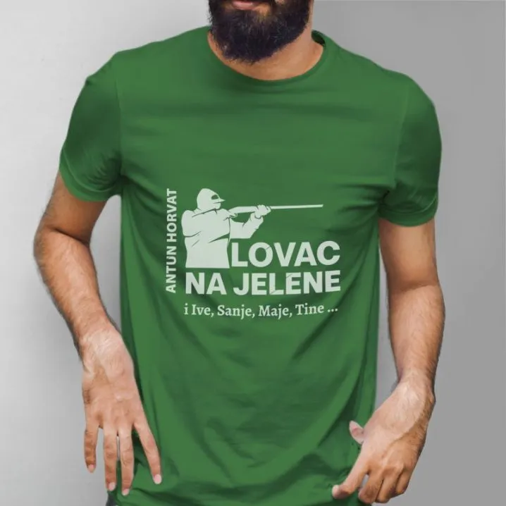 Personalizirana muška majica Lovac na jelene - Osijek